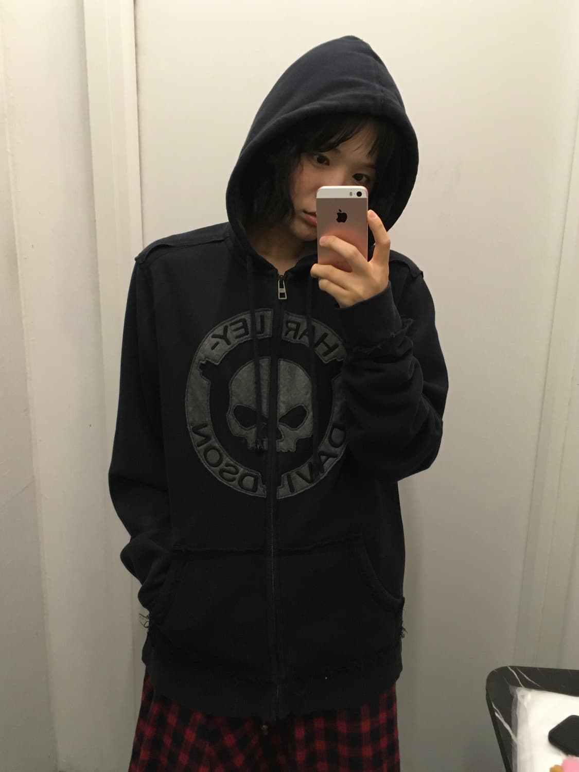 할리데이비슨 써클 스컬 후드집업 상품이미지2