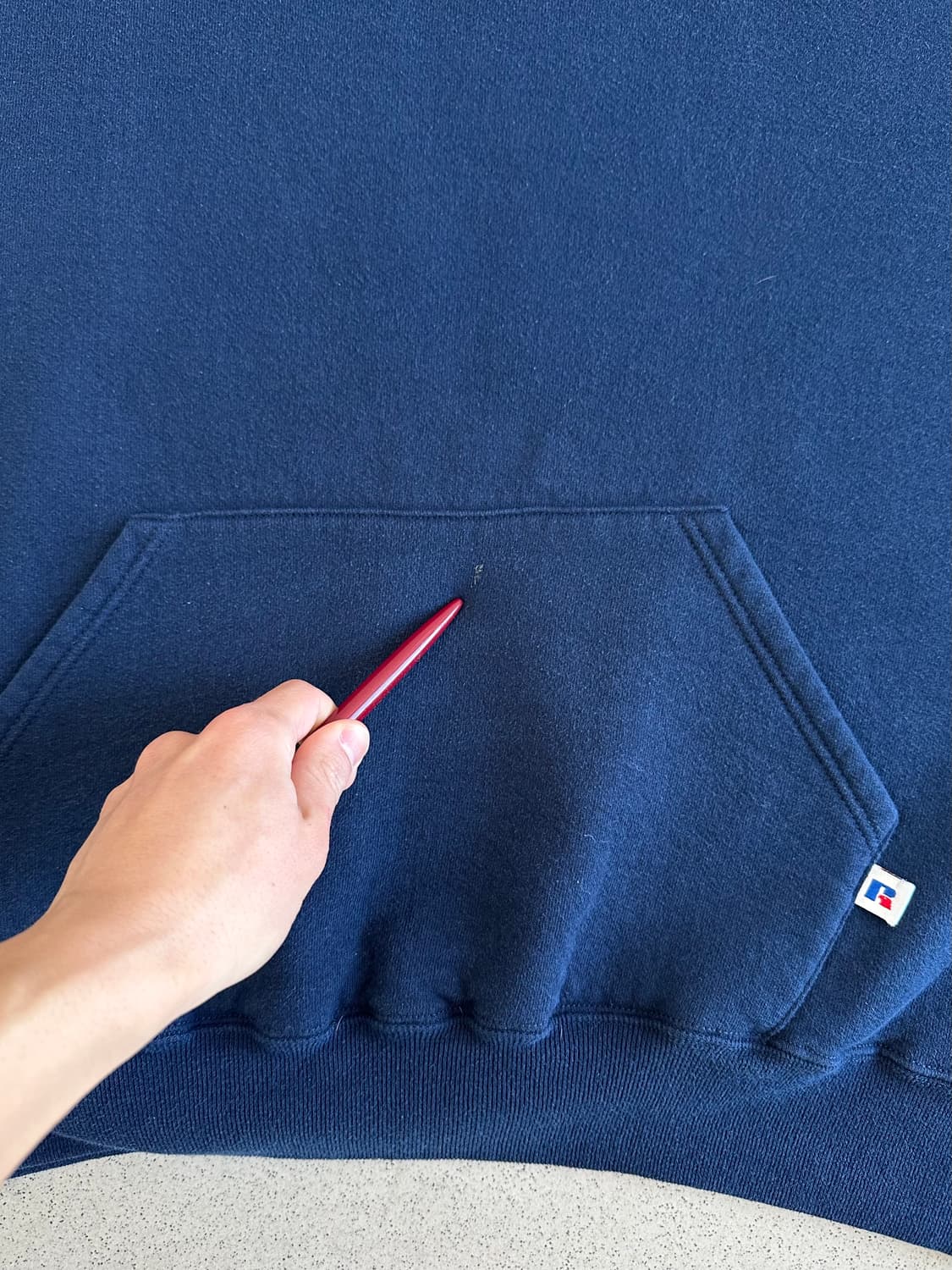 90s 빈티지 러셀 후드 네이비 XL USA 상품이미지7