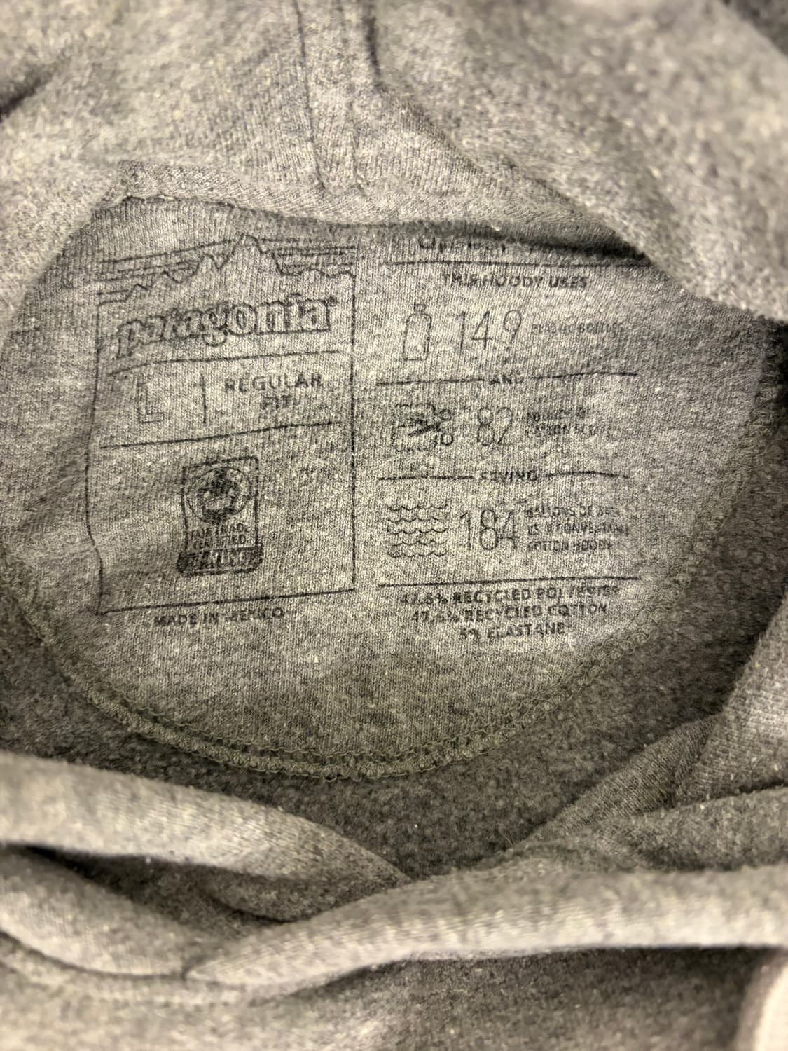 [L] 파타고니아 p-6로고 레귤러핏 후드티 상품이미지3