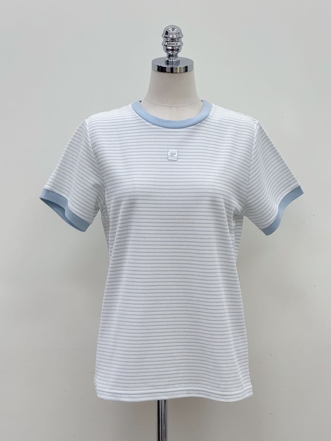 courreges / 꾸레쥬 스카이블루 스트라이프 링거 티셔츠  상품이미지9