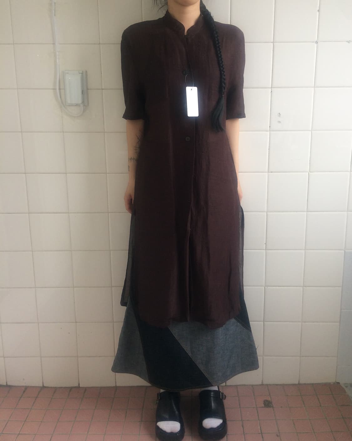 Embroidery pattern long blouse 상품이미지1