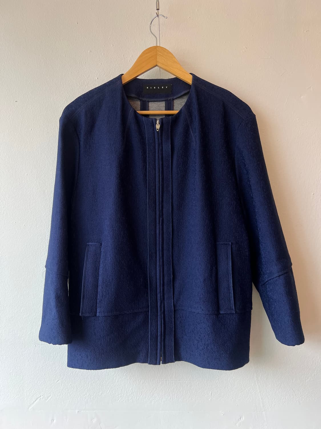 시슬리 여성 네이비 간절기자켓 집업자켓 상품이미지2