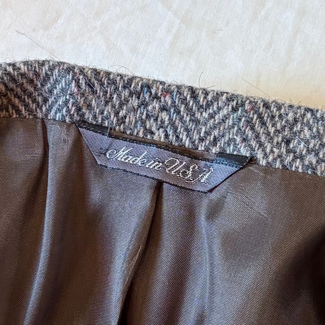 (102) 70s USA LEVI’S MENSWEAR 울 헤링본 트위드  상품이미지5