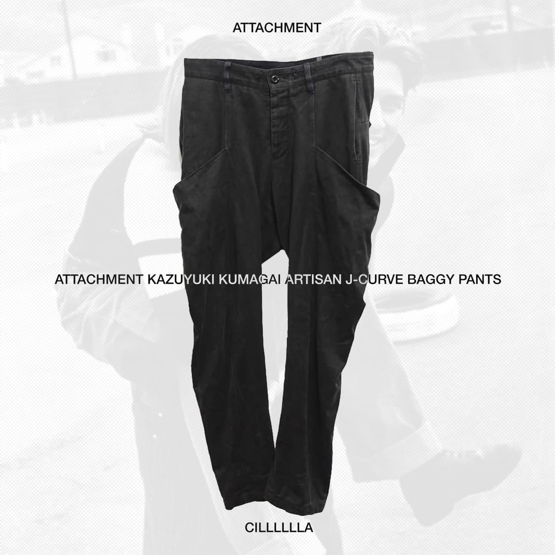 [1] ATTACHMENT 카즈유키쿠마가이 아티잔 J커브 배기팬츠 상품이미지1