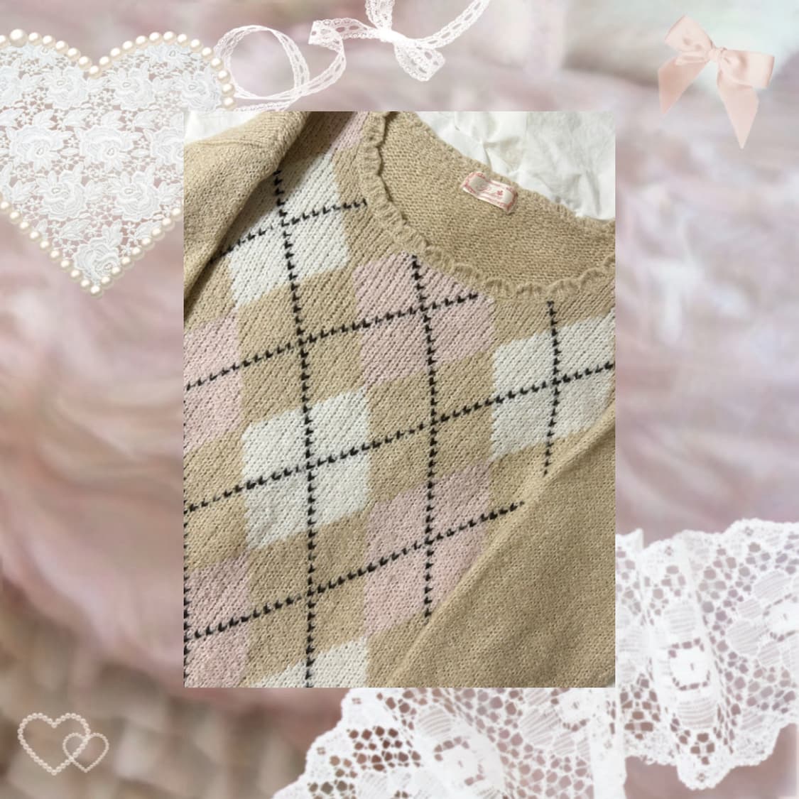 아가일 니트 상품이미지1