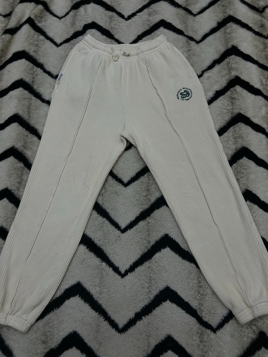 [S]스컬프터 와플 스웨터 팬츠/크림 상품이미지3