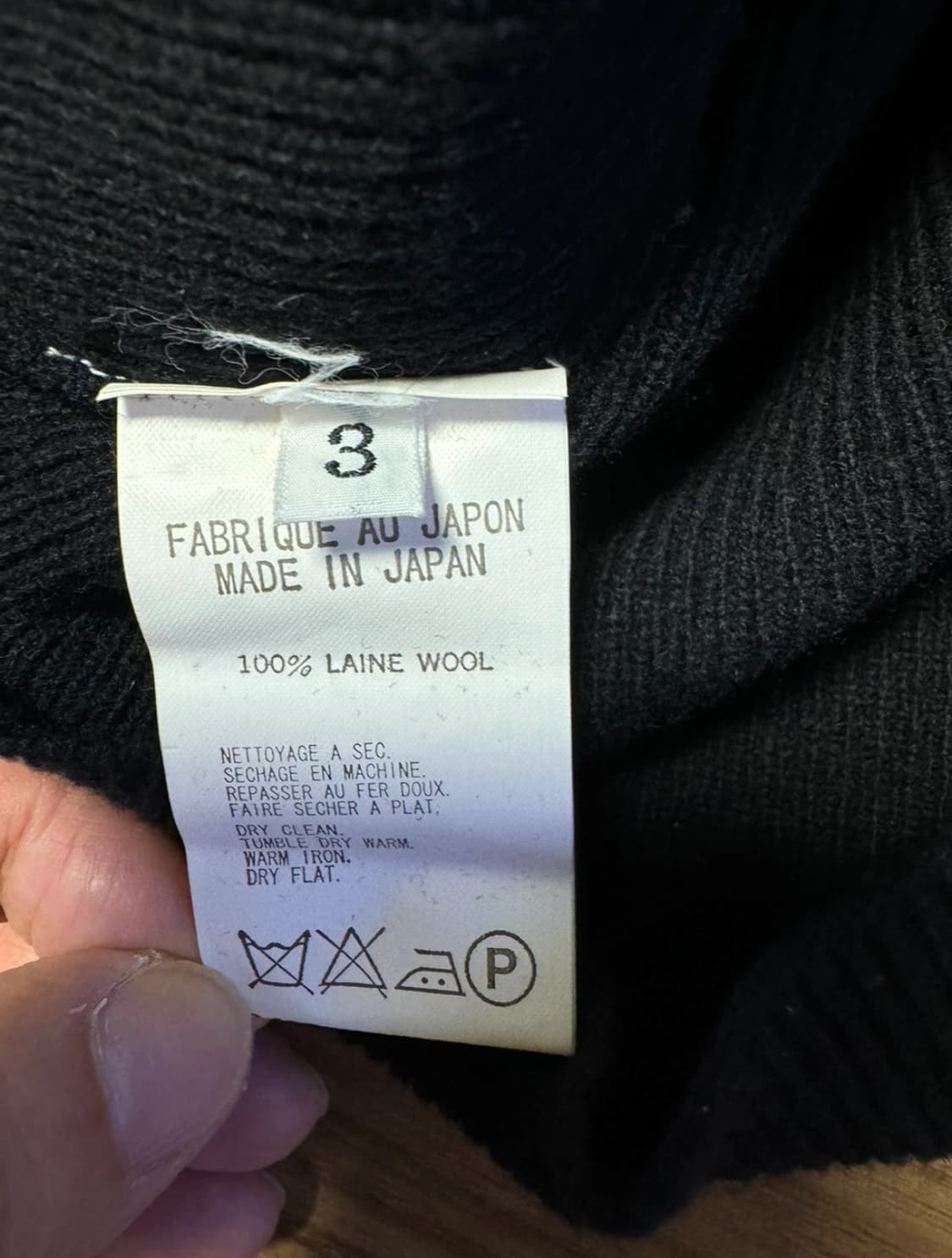 Y's 요지 야마모토 블랙 울 터틀넥 니트 상품이미지7