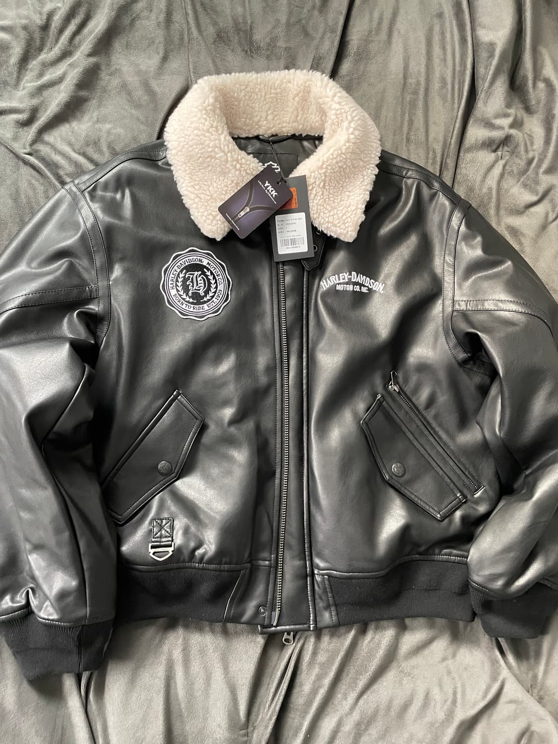 (택포함) 할리 데이비슨 무스탕 자켓 L사이즈 HH15301002 블랙 상품이미지1
