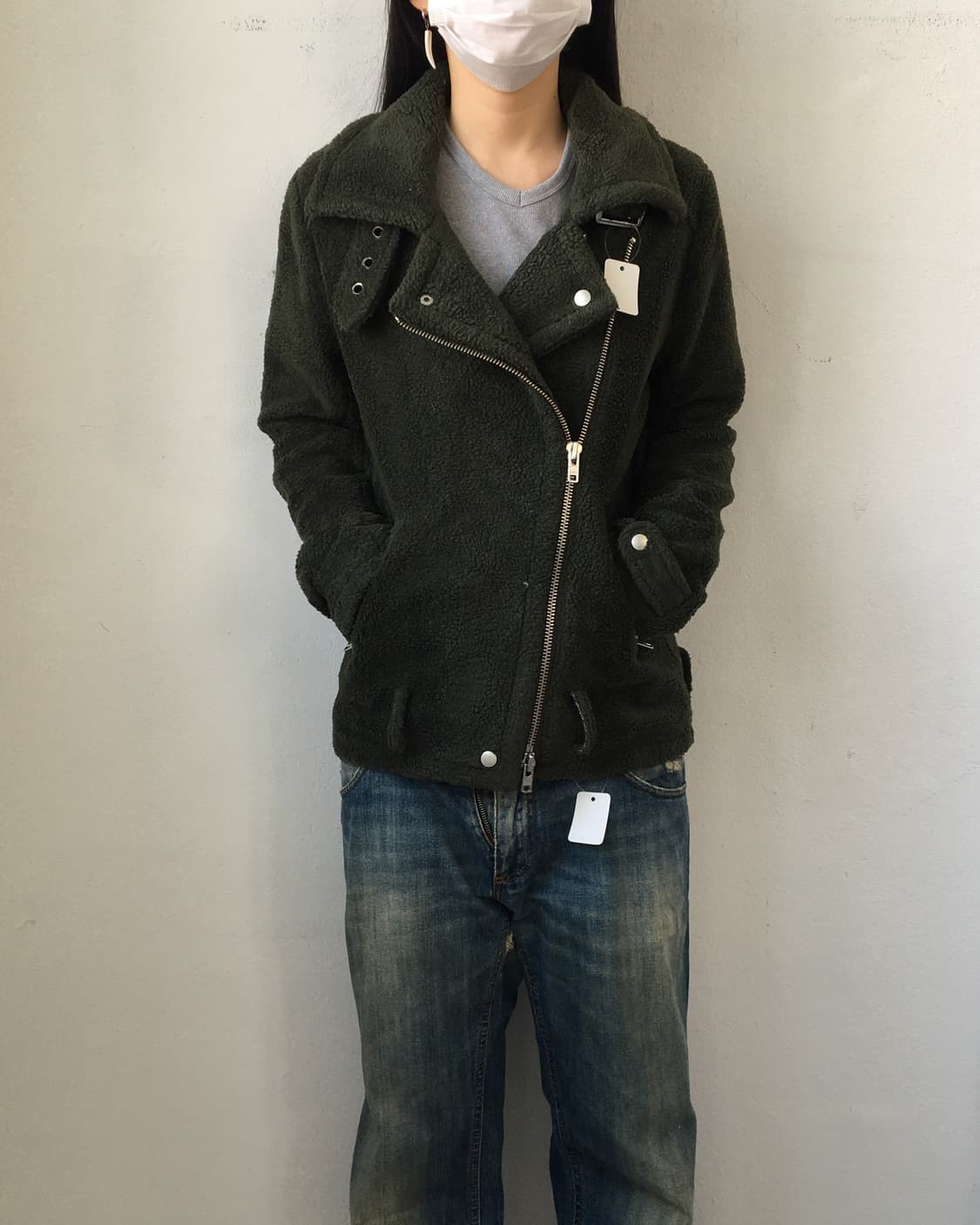 Belted fleece rider jacket 상품이미지9