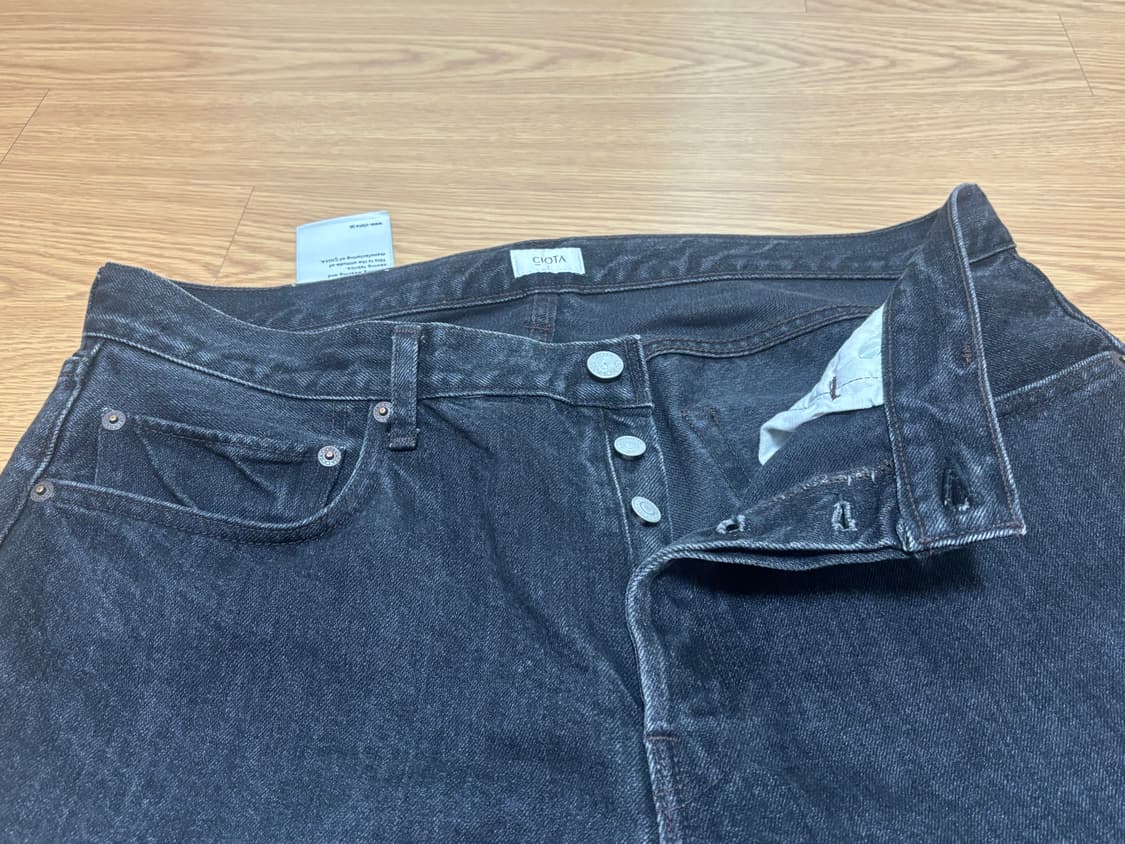 시오타 스트레이트 5p 데님 블랙 상품이미지7