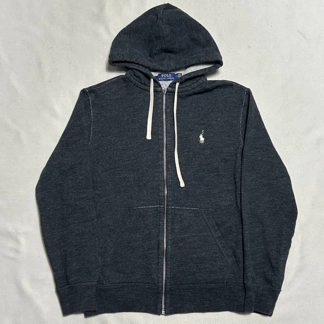 M 폴로랄프로렌 챠콜 기모 후드 집업 상품이미지2