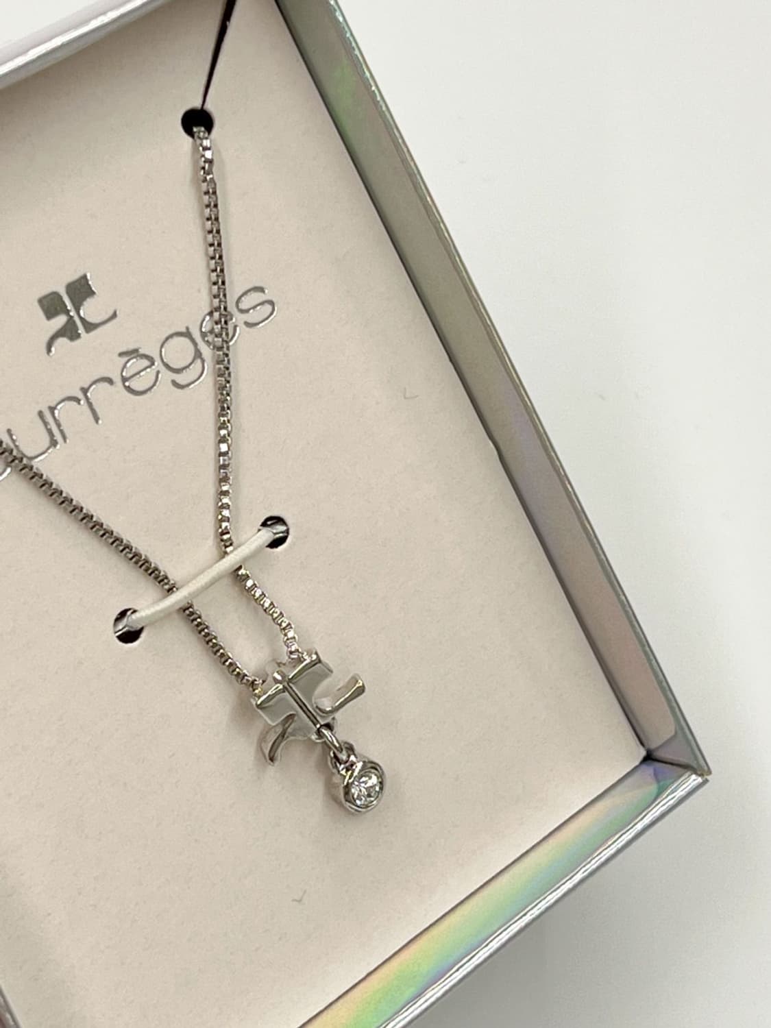 courreges / 꾸레쥬 심볼 큐빅 목걸이 상품이미지1