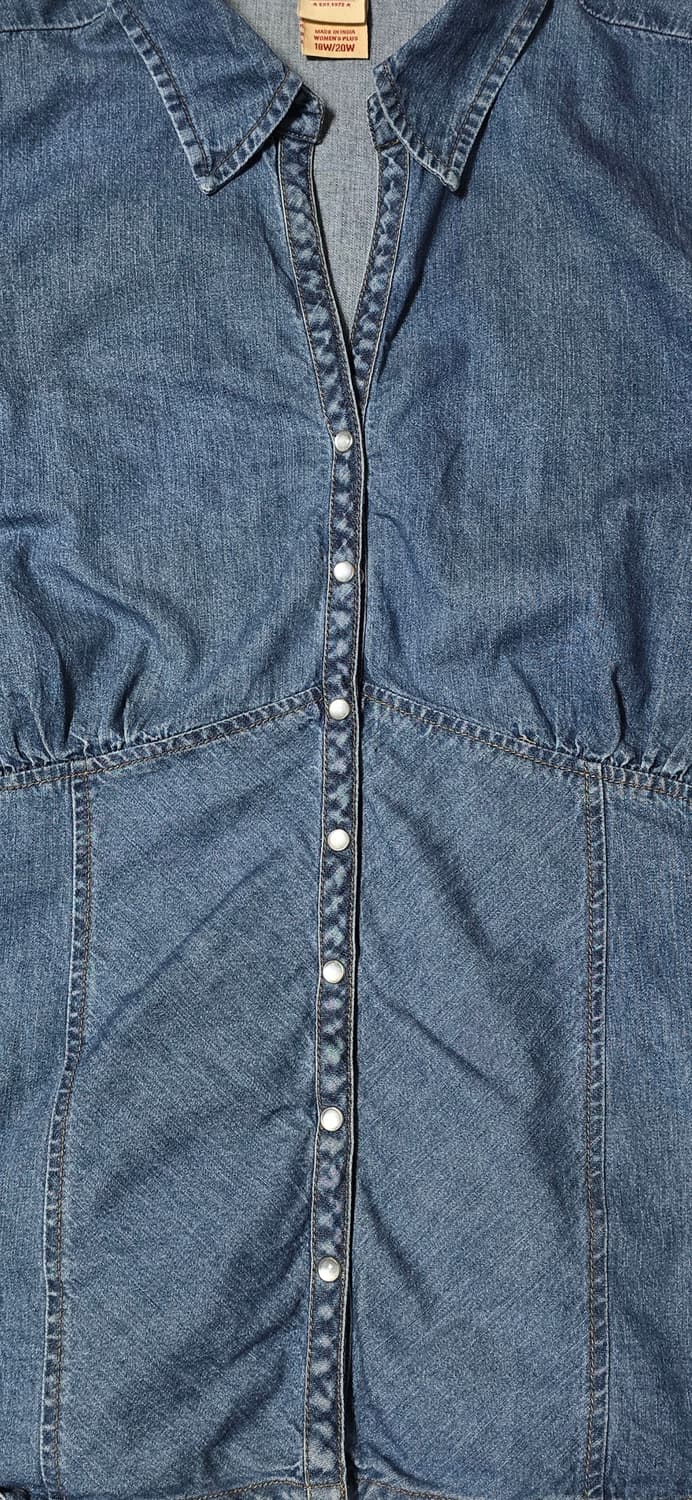 Faded Glory 여성 데님 셔츠 Free 상품이미지5