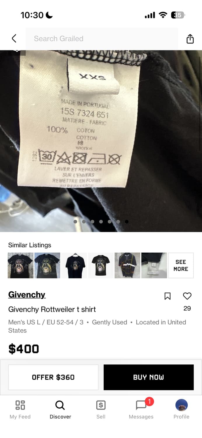 Givenchy 15SS Rottweiler T Shirt 상품이미지8
