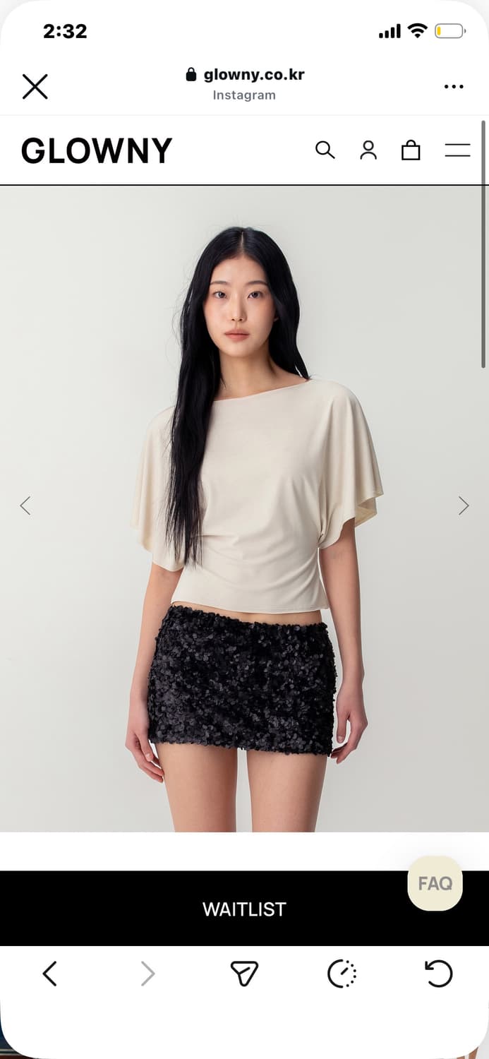 글로니 GLOWNY CORE HALF TEE BEIGE 코어 하프 티 상품이미지1
