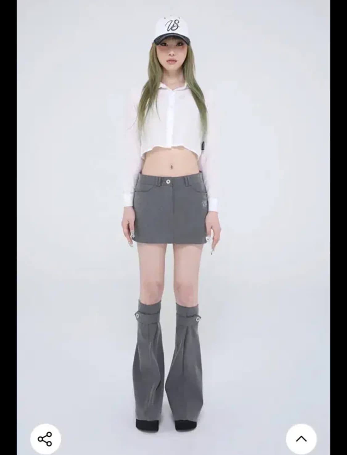 어글리쉐도우 워머 팬츠 스커트 그레이 상품이미지1