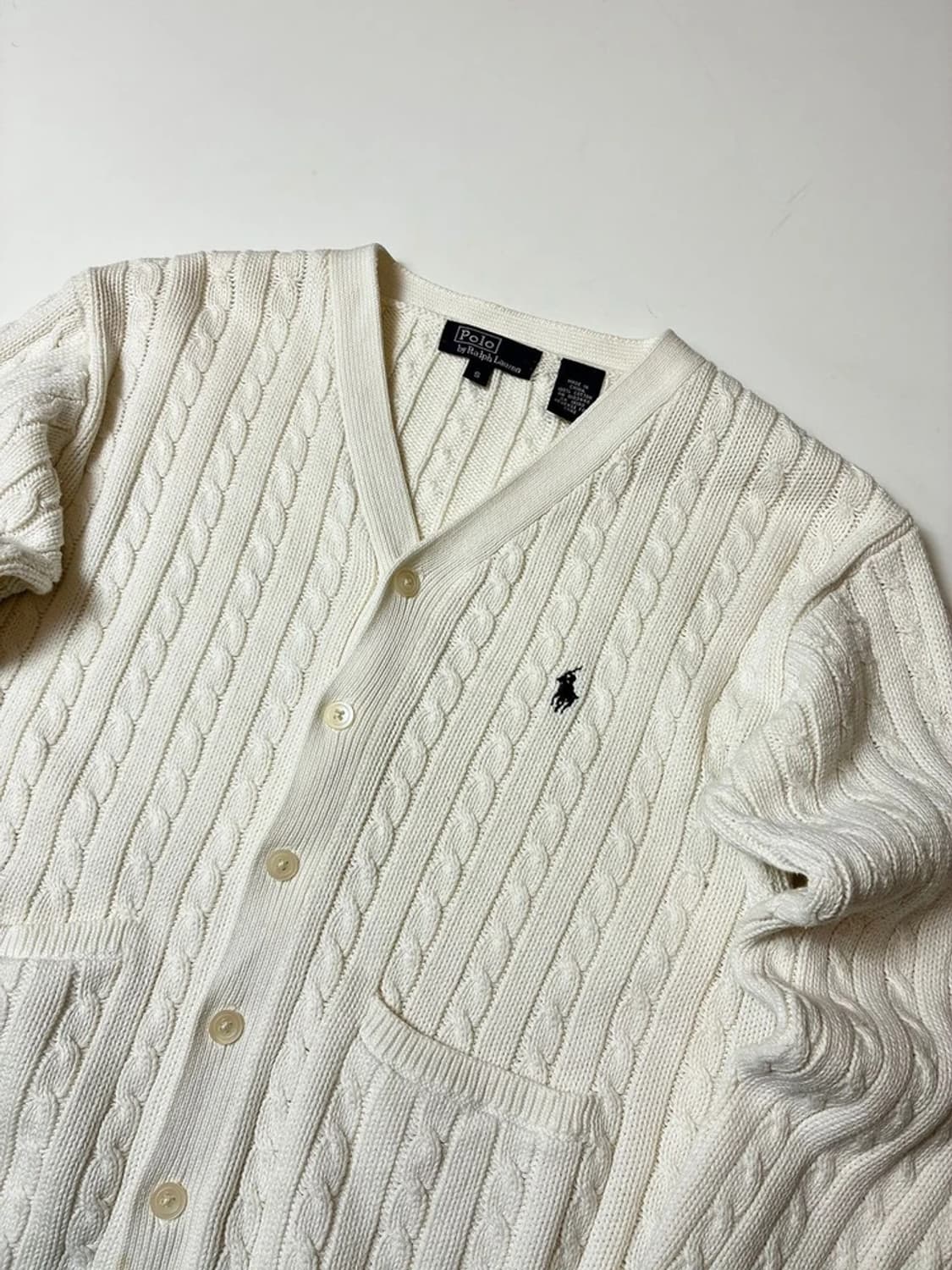 폴로 랄프로렌 00's 꽈배기 코튼 니트 가디건 PN8623 상품이미지2