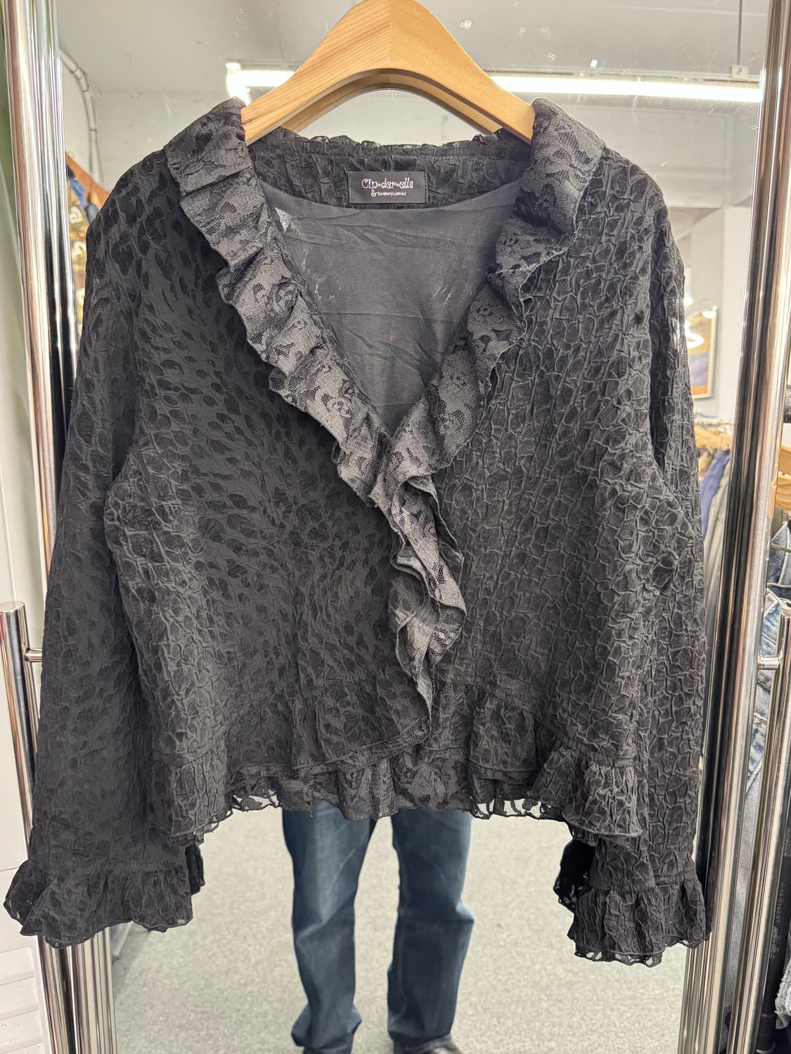 japanese vintage Cinderella 레이스프릴 볼레로 자켓 상품이미지1