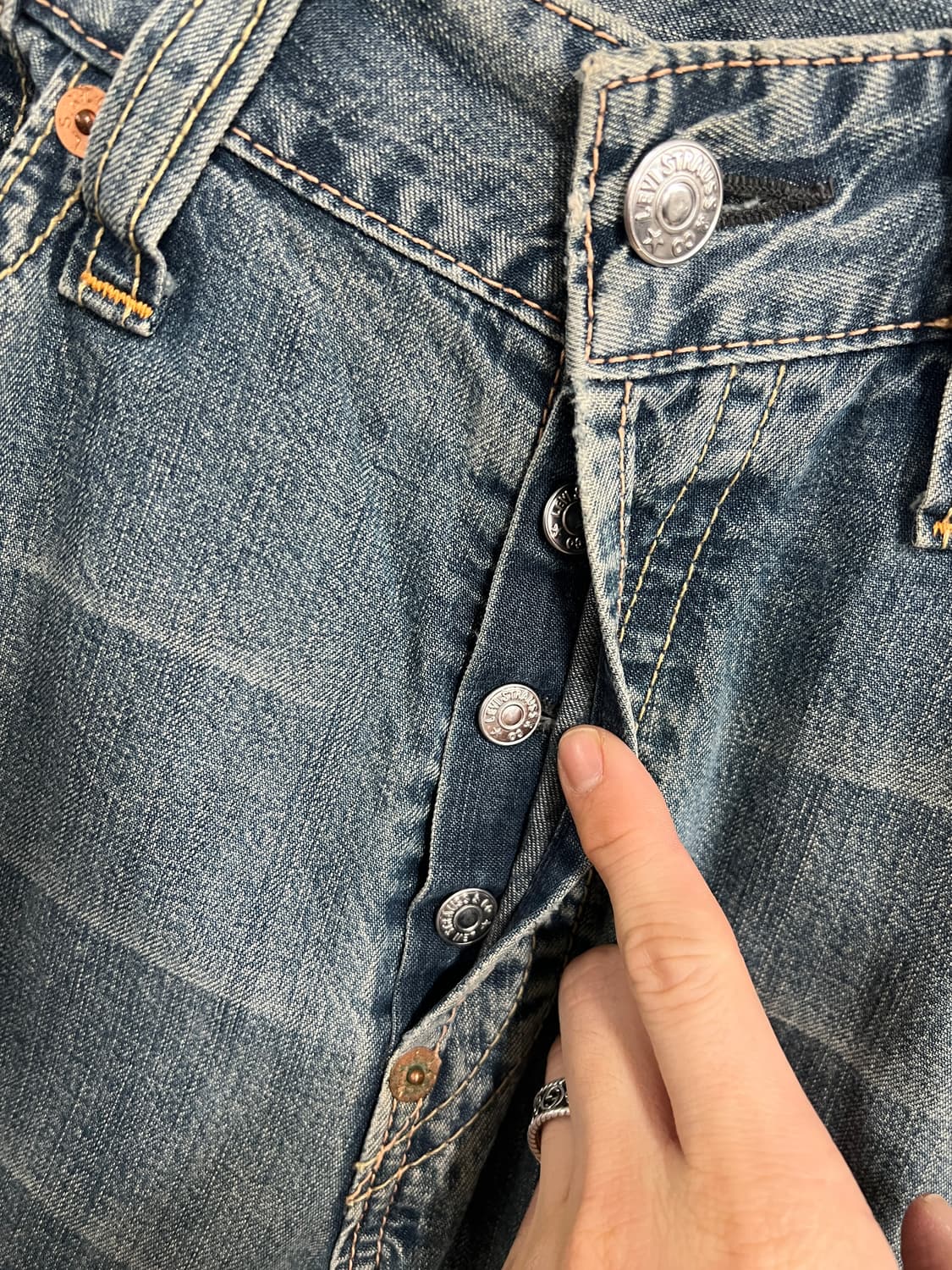Levis 1902 리바이스 빈티지 워싱 와이드핏 데님 팬츠 상품이미지6