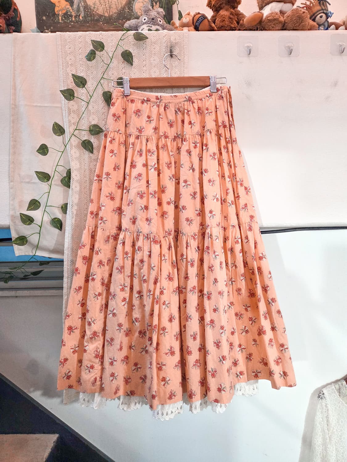 러블리 패턴 캉캉 롱스커트 상품이미지5