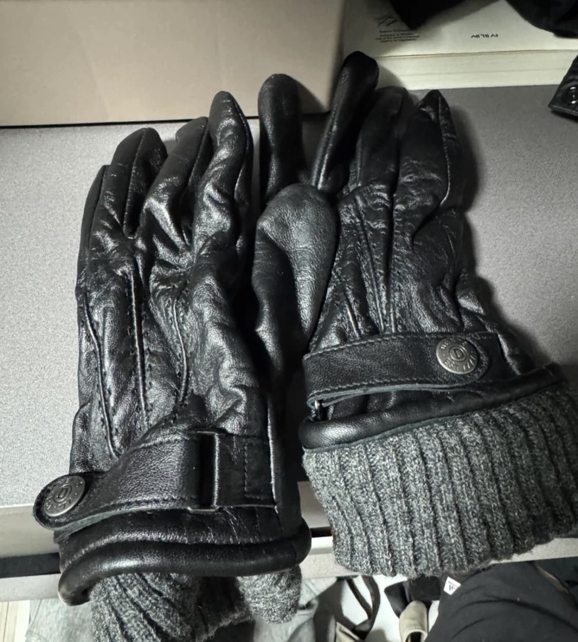 DENTS 검정 울 가죽 장갑 S 상품이미지1
