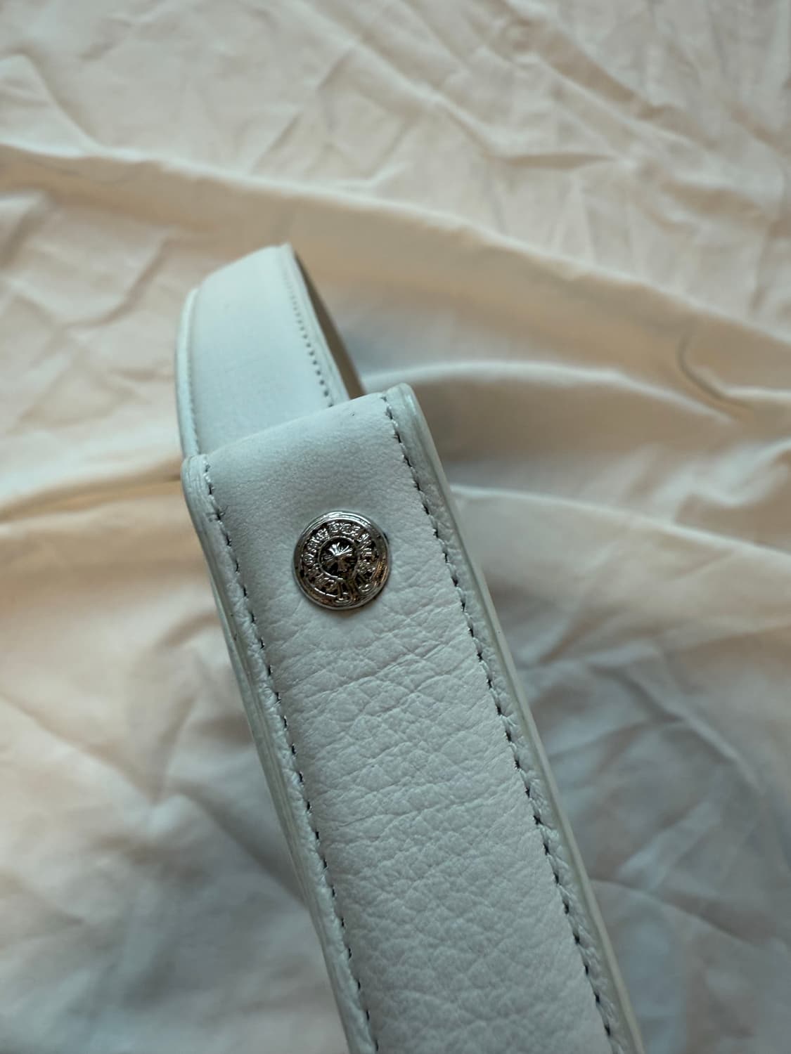 크롬하츠 레더 벨트 스트랩 로듐 1인치 34 상품이미지3