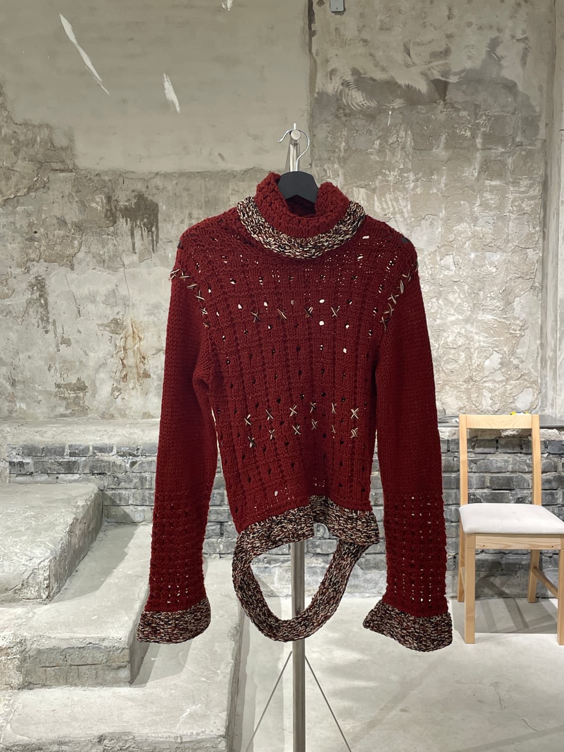 겐조 블러드 플레어 슬리브 터틀넥 울 스웨터 상품이미지1