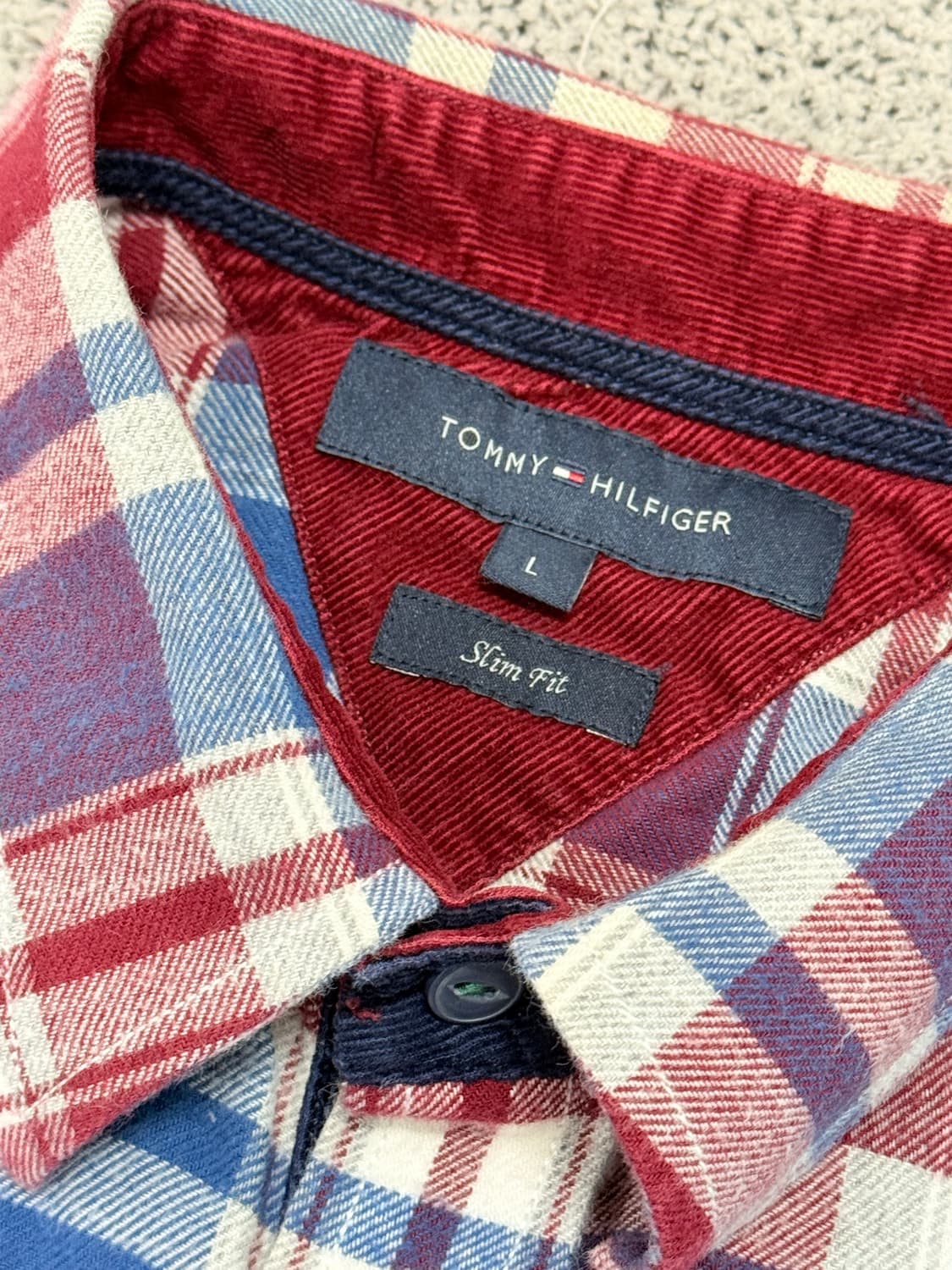 (L) 타미힐피거 포켓 체크 남방 상품이미지3