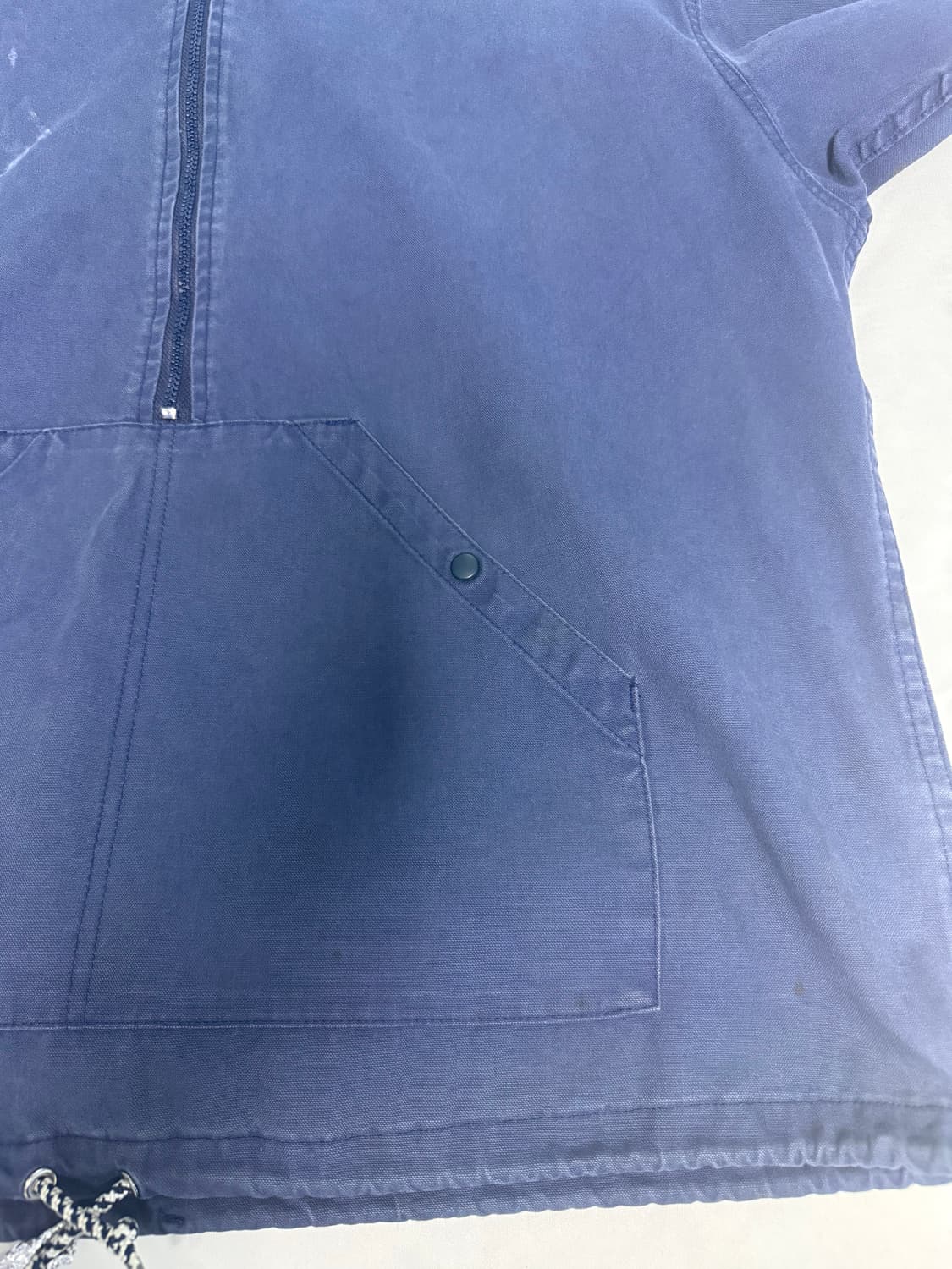 70~80's LLBean 하프집업 코튼 풀오버 네이비 L 상품이미지5