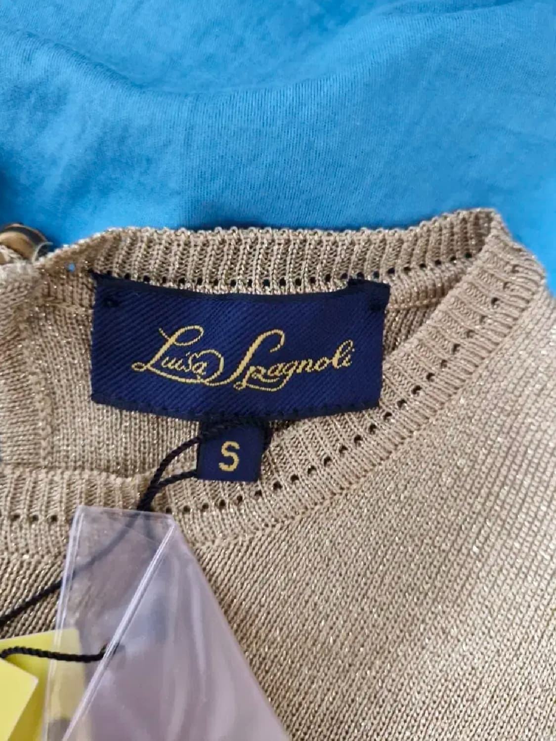 (새상품)루이사 스파그놀리. 금빛 원피스_S 상품이미지6