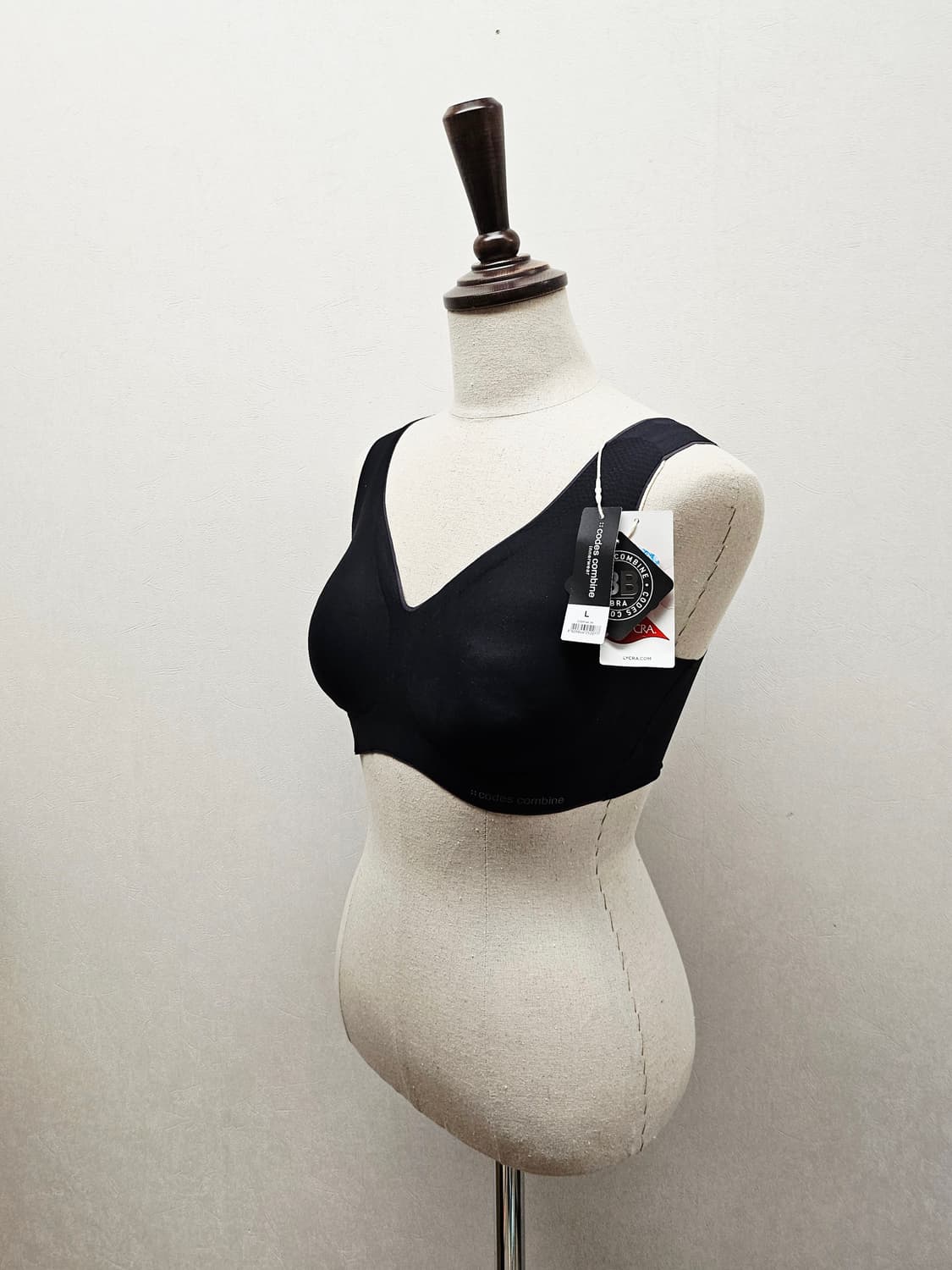 (택달린새상품)코데즈컴바인 BB브라 심리스 브라탑 L 블랙 볼륨패드 상품이미지2