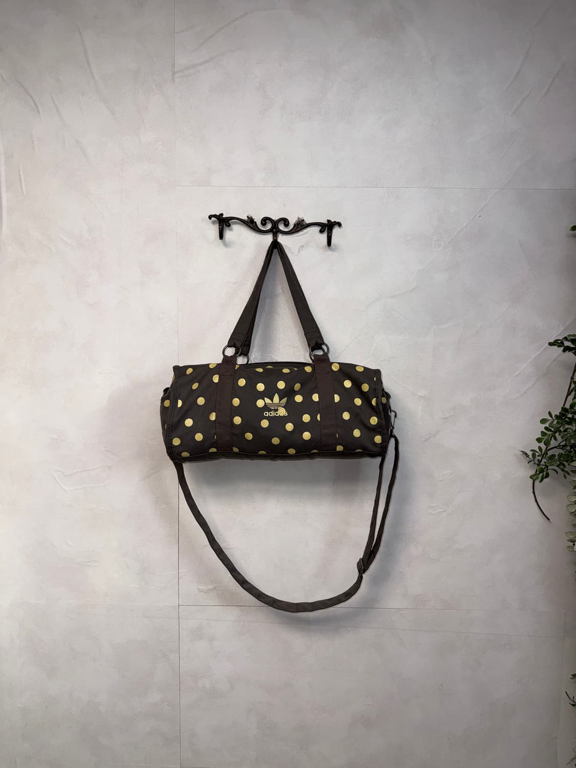 Adidas yellow brown dot boston bag 상품이미지1