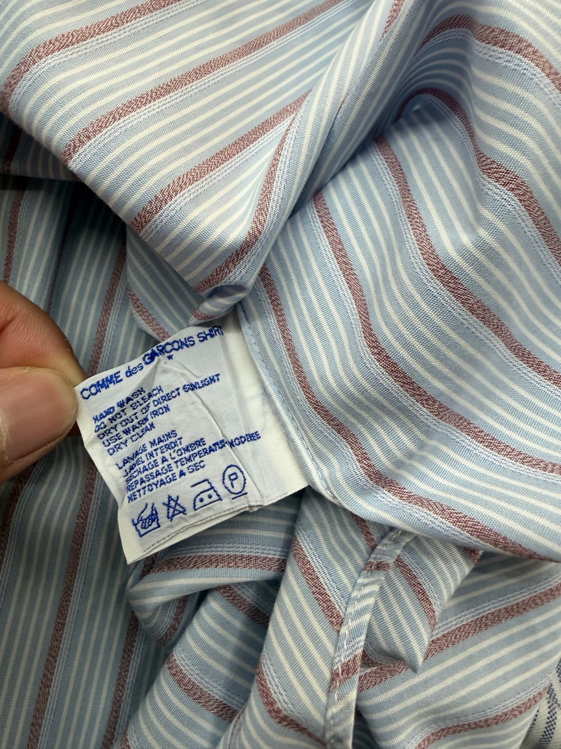 M/ 꼼데가르송 00s 포켓 스트라이프 코튼 셔츠 상품이미지9