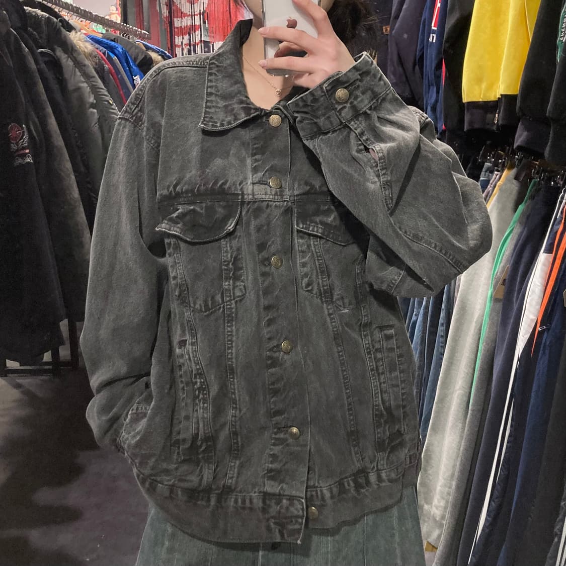 [IM] vtg 흑청 데님 자켓 상품이미지1
