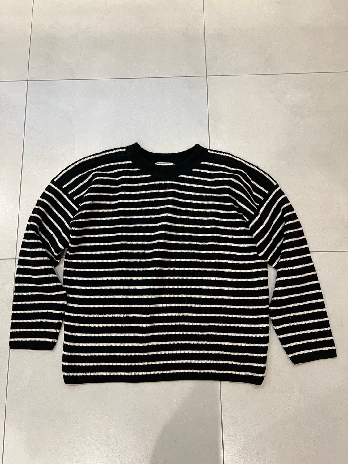 아미 헤비 메리노울 오버핏 스트라이프 니트 L 상품이미지1