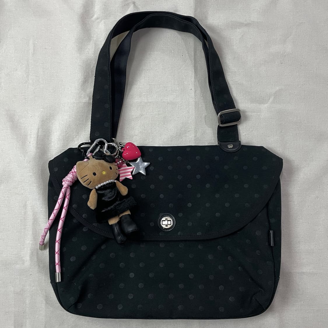 (희귀,거의새상품)포터걸 올검 폴카도트백 크로스백+숄더백/포터 도트가방 상품이미지1