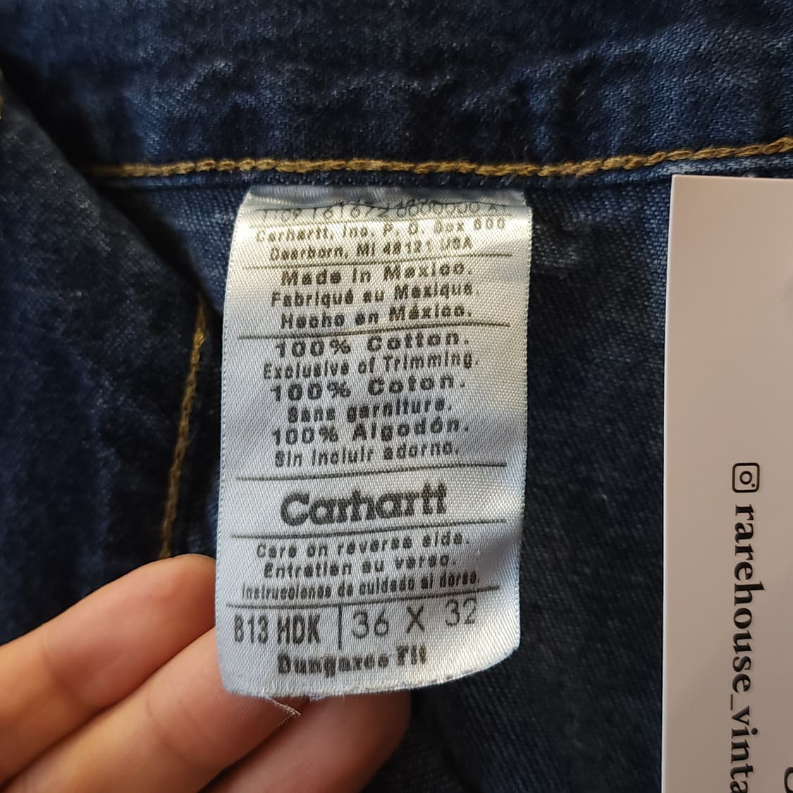 칼하트 카펜터 데님팬츠 칼하트 워크팬츠 36x32 상품이미지8