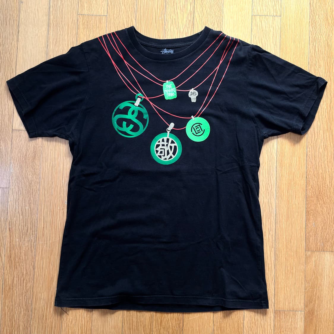 스투시 30주년 컬렉션 목걸이 프린트 티셔츠 L 상품이미지2