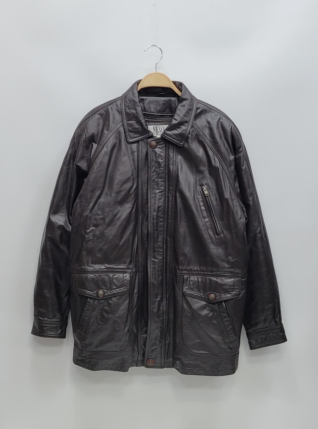 NEXO 빈티지 소가죽 헌팅 자켓 / 남 105 브라운 
 상품이미지1