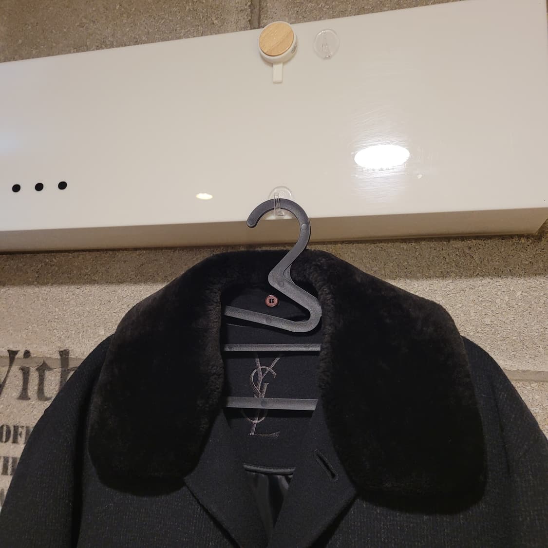 입생로랑 YSL 양털퍼 울 코트 95 상품이미지3