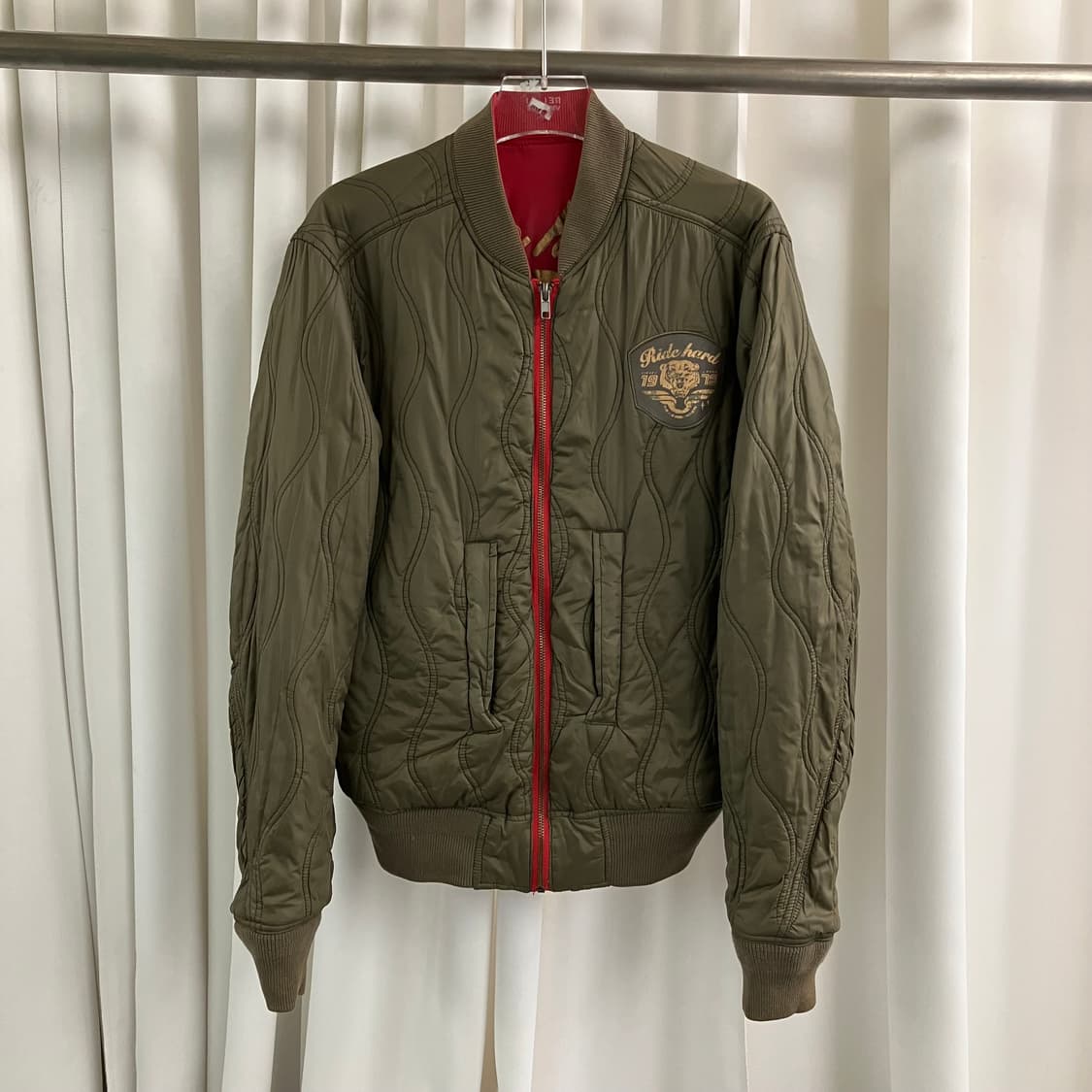 디젤 리버시블 패치 봄버 자켓 M 상품이미지4