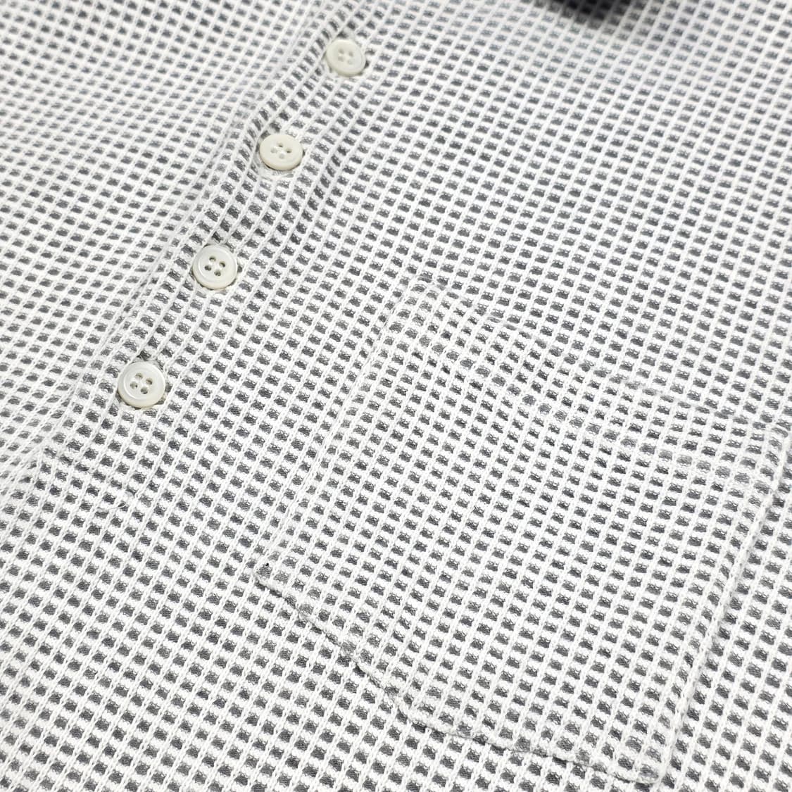 톰브라운 텍스쳐 바이컬러 반팔 카라티셔츠 상품이미지3