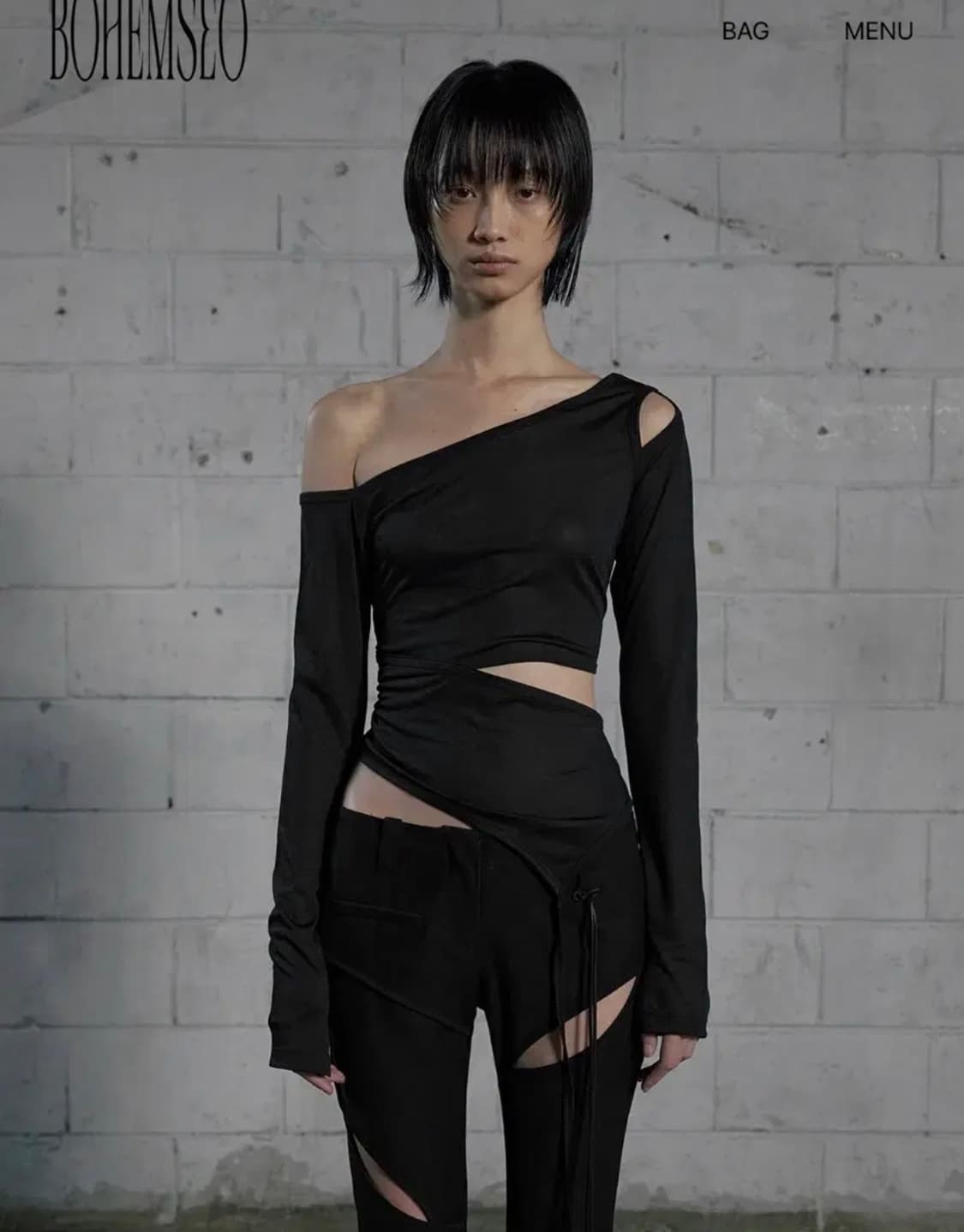 보헤미안서울 시스루 컷아웃 슬리브 상품이미지1