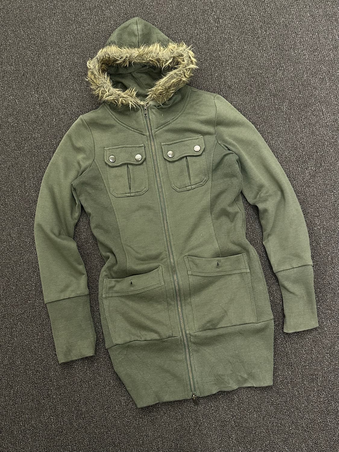 OS)재패니즈 빈티지 퍼 셰르파 롱 후드집업 상품이미지1