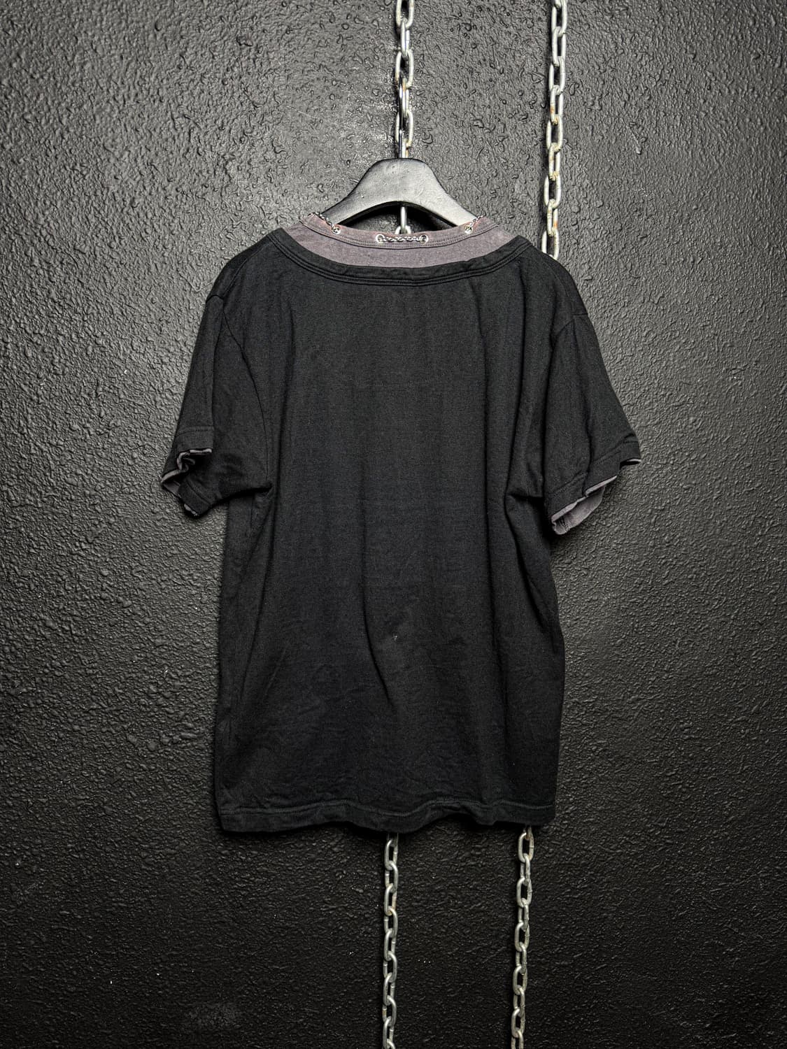 Gothic Lace-Up Chain Layered T-shirt 상품이미지6