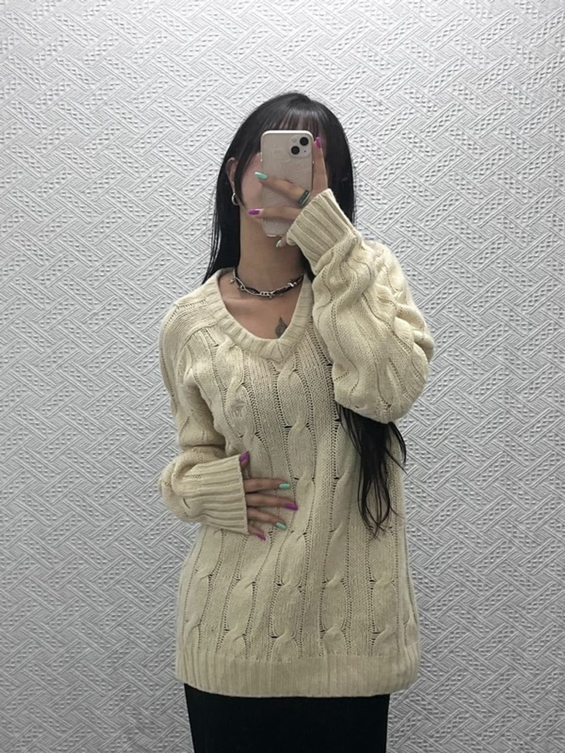 아베크롬비 폭닥 여리핏 꽈배기 케이블 울 니트 L C07224 상품이미지2