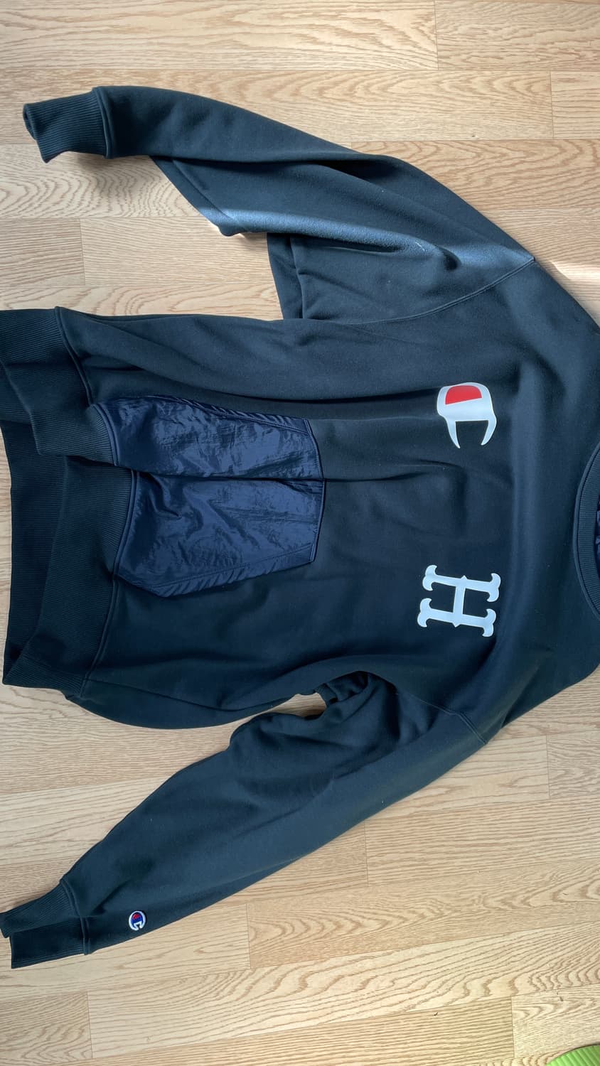 HUF X CHAMPION NYLON MIX SWEAT HOODIE [N 상품이미지2