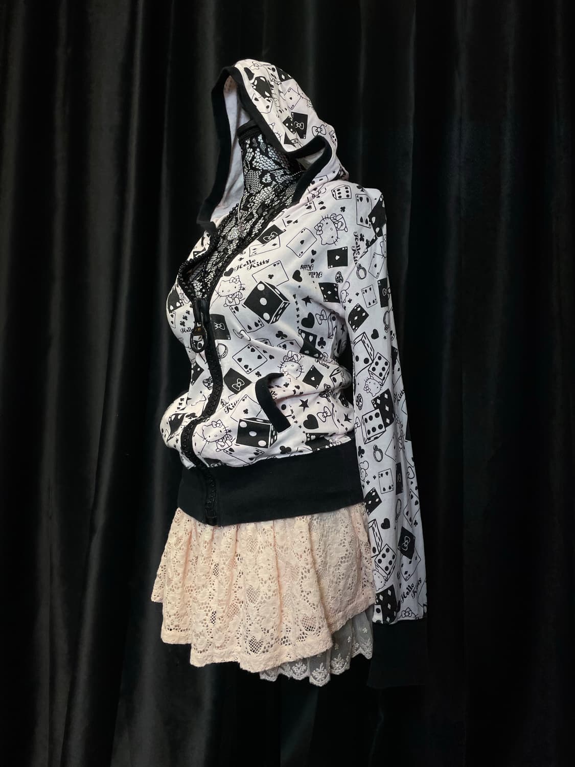 colza hellokitt 헬로키티 갸루 후드집업 상품이미지4