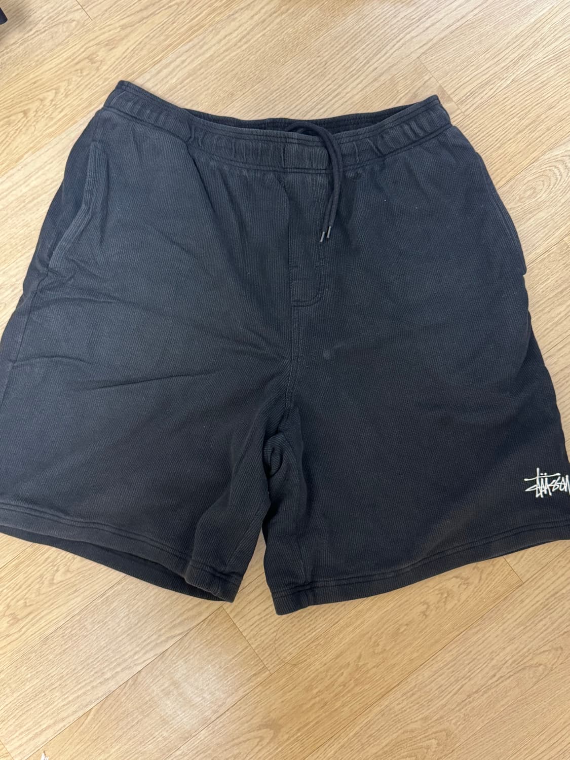 스투시 더블 레이어 저지 쇼츠 반바지 블랙 XL 상품이미지2