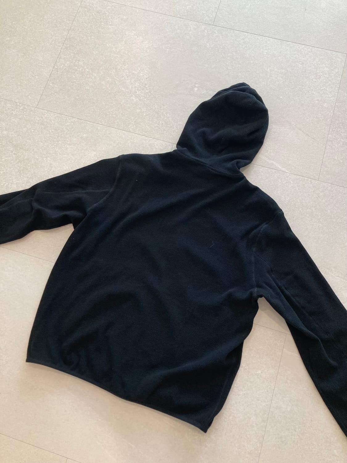 26ss 언어펙티드 와플 후디집업 블랙L 상품이미지3